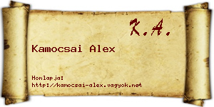 Kamocsai Alex névjegykártya